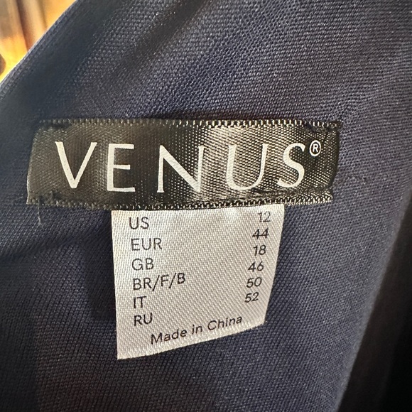 VENUS Deep Navy Blue Ruffled Sheath Mini Dress - Picture 4 of 4